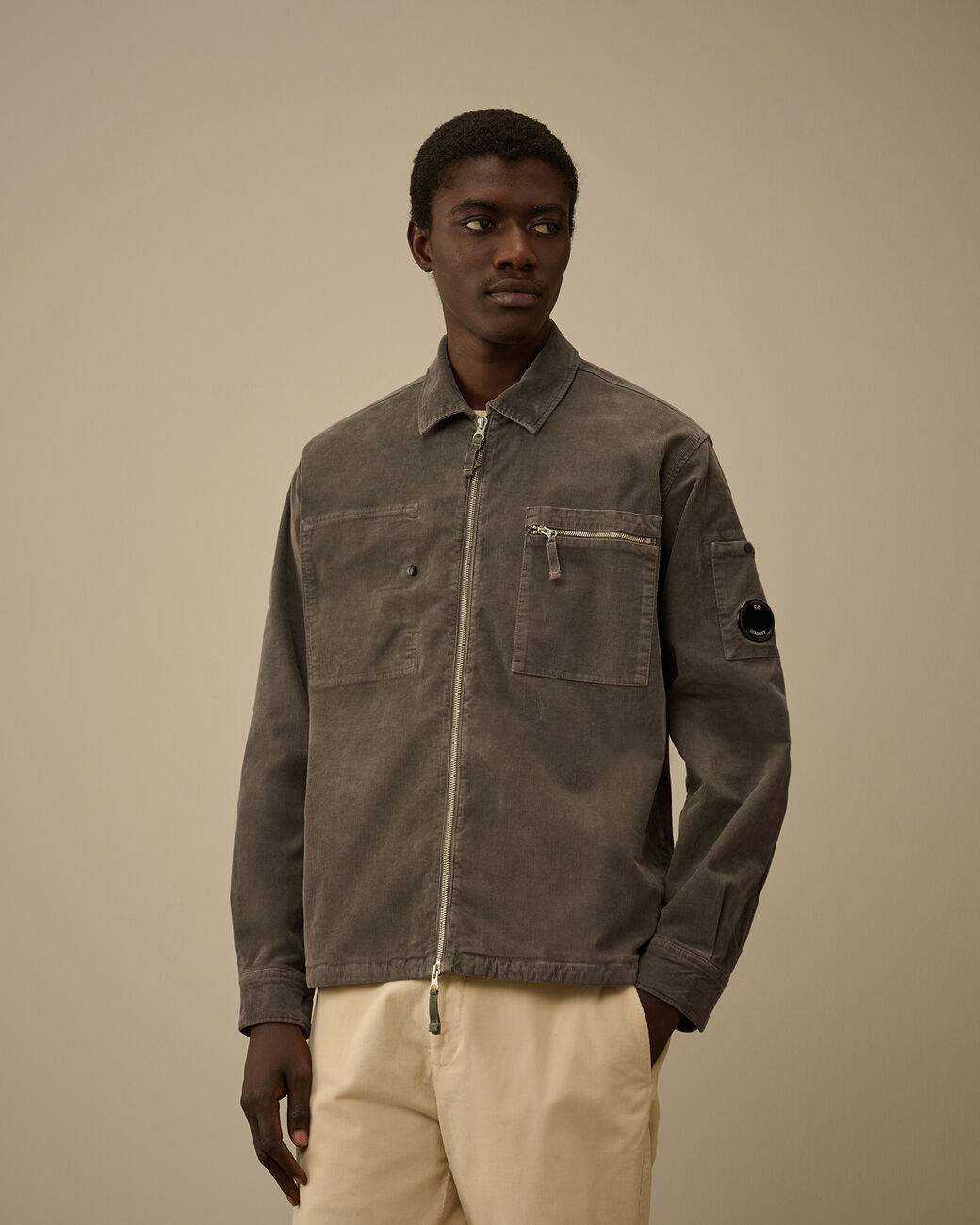 LENS ZIPPED OVERSHIRT