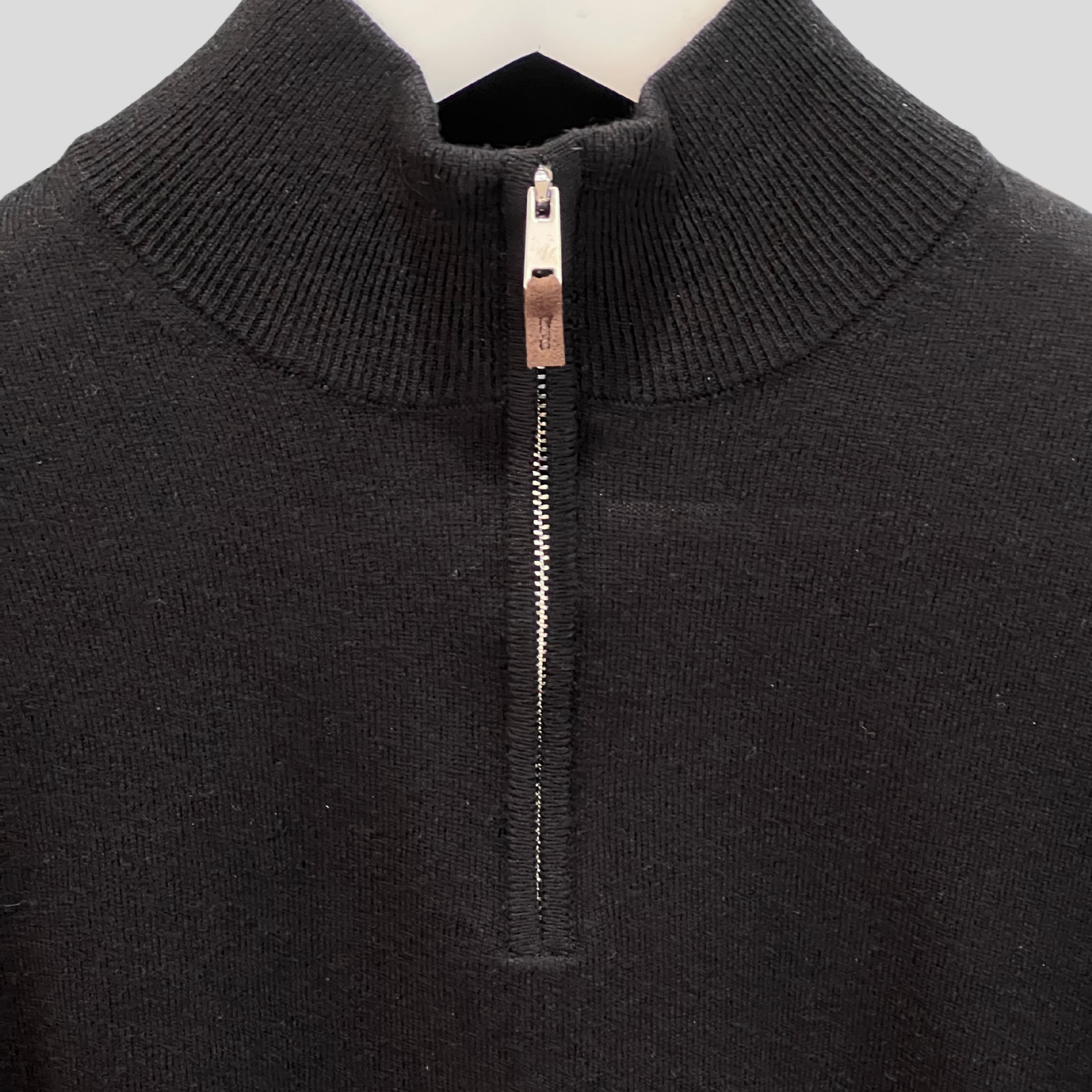 HALF-ZIP SWEATER - BLACK
