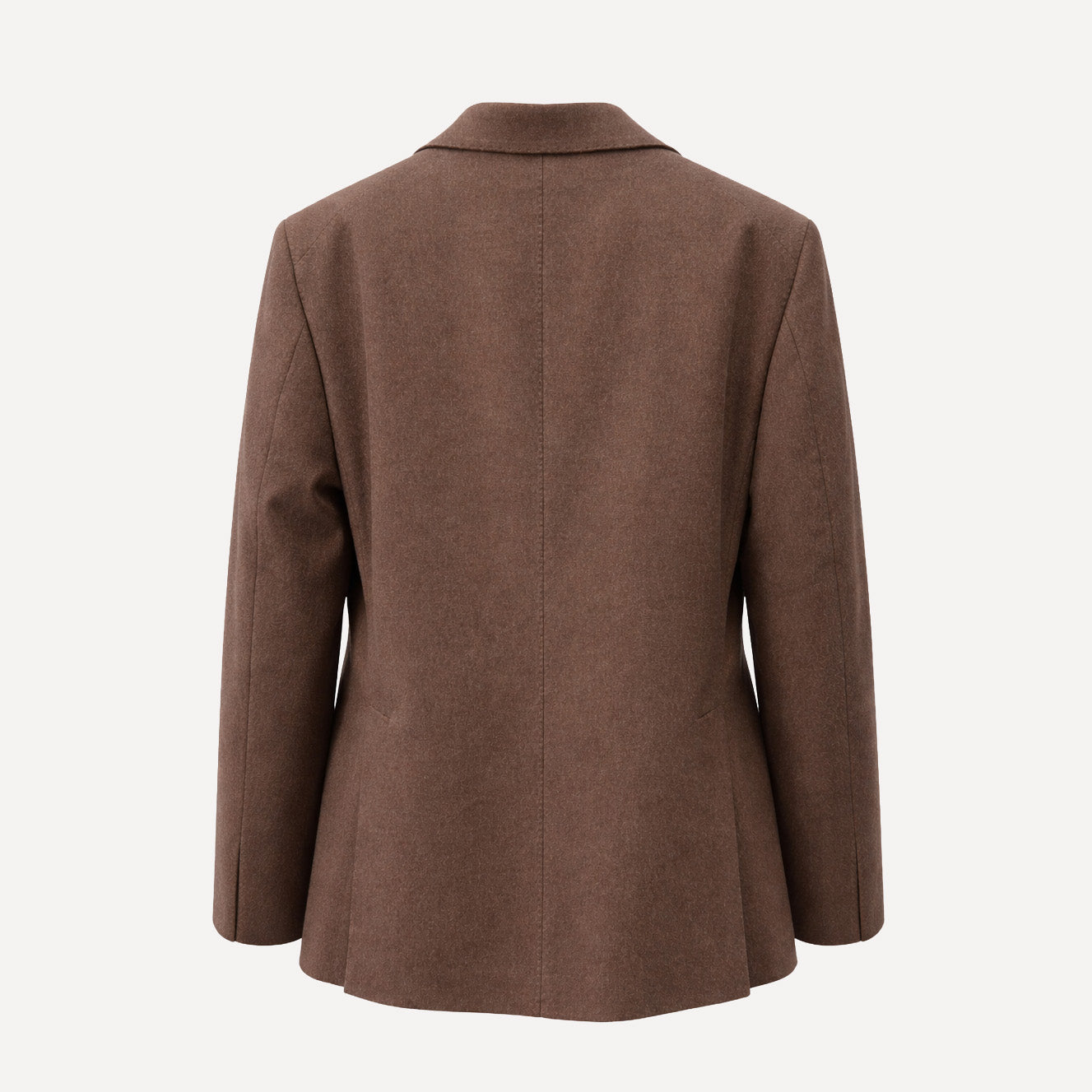 SINGLE BREASTED BLAZER - BROWN