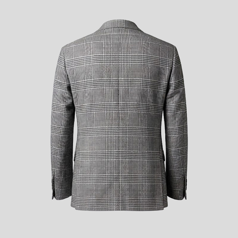 LINEN BLEND BLAZER - PATTERN