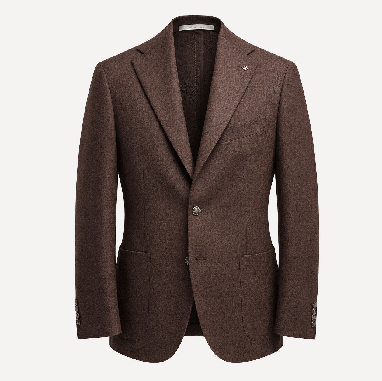 SINGLE BREASTED BLAZER - BROWN