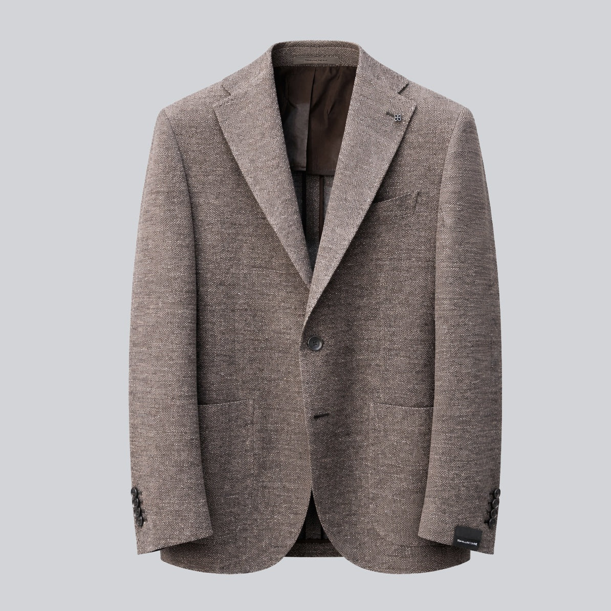 LINEN BLEND BLAZER - MELANGE BEIGE