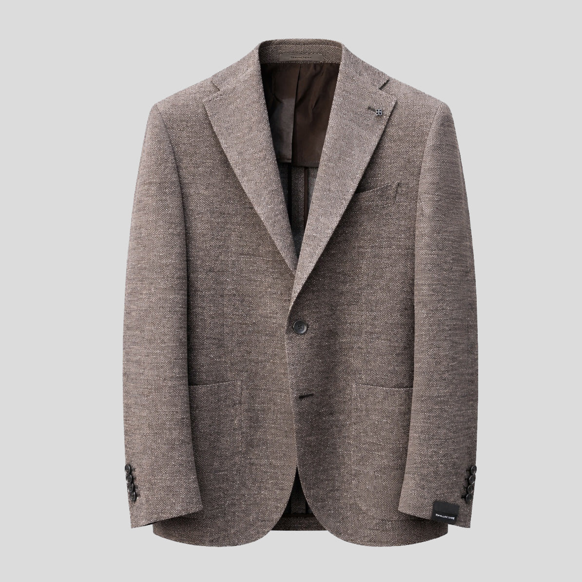 LINEN BLEND BLAZER - MELANGE BEIGE