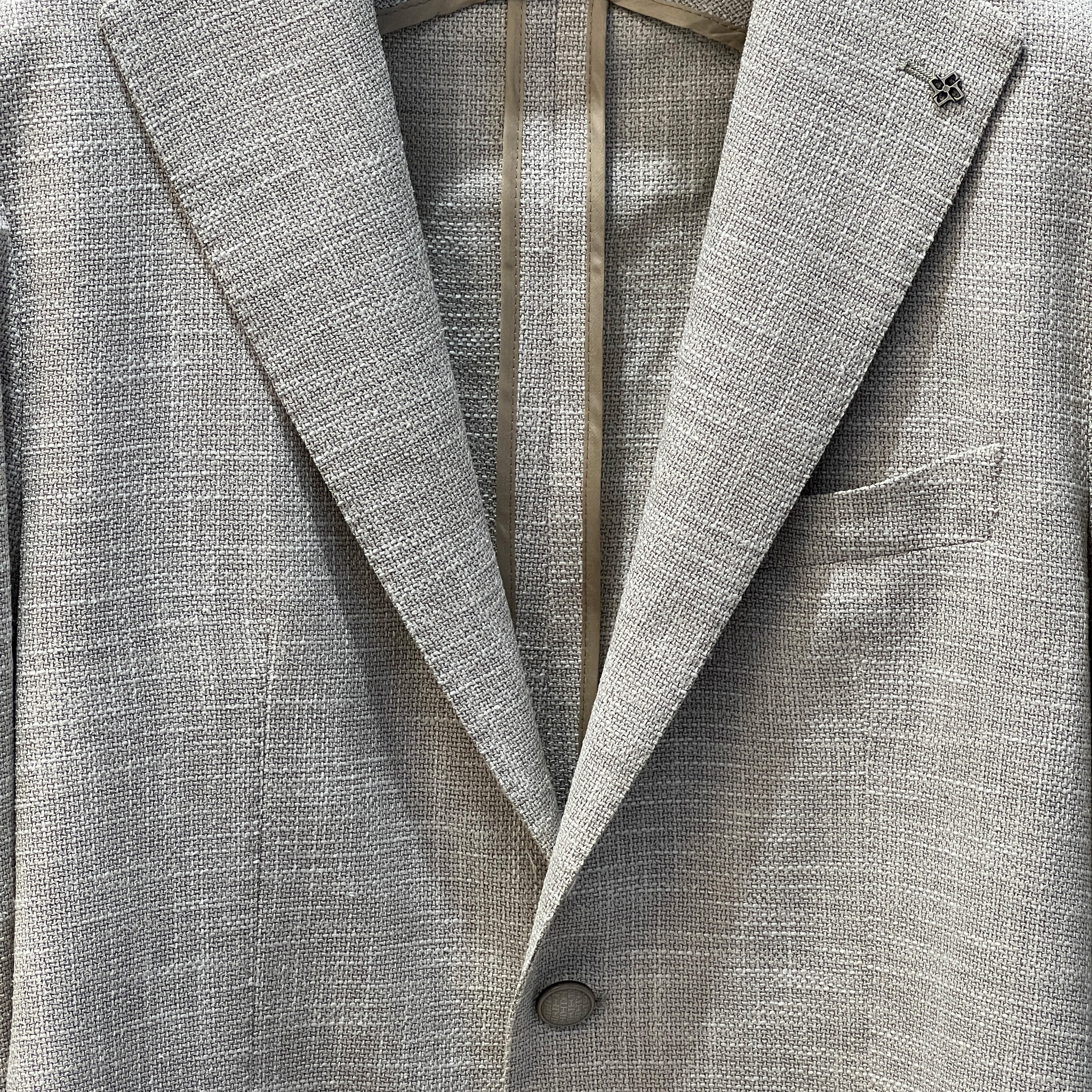 VIRGIN WOOL BLAZER - GREY-BIEGE
