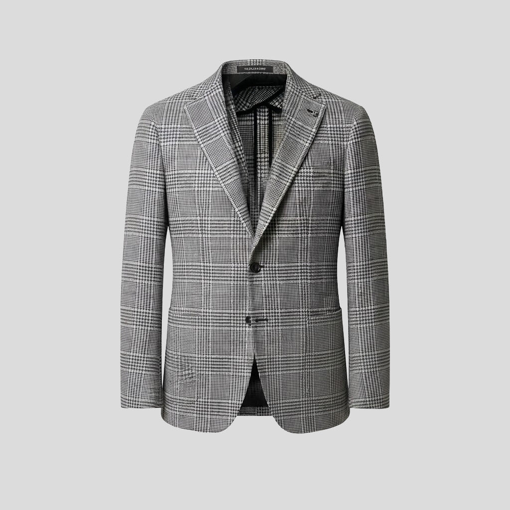 LINEN BLEND BLAZER - PATTERN