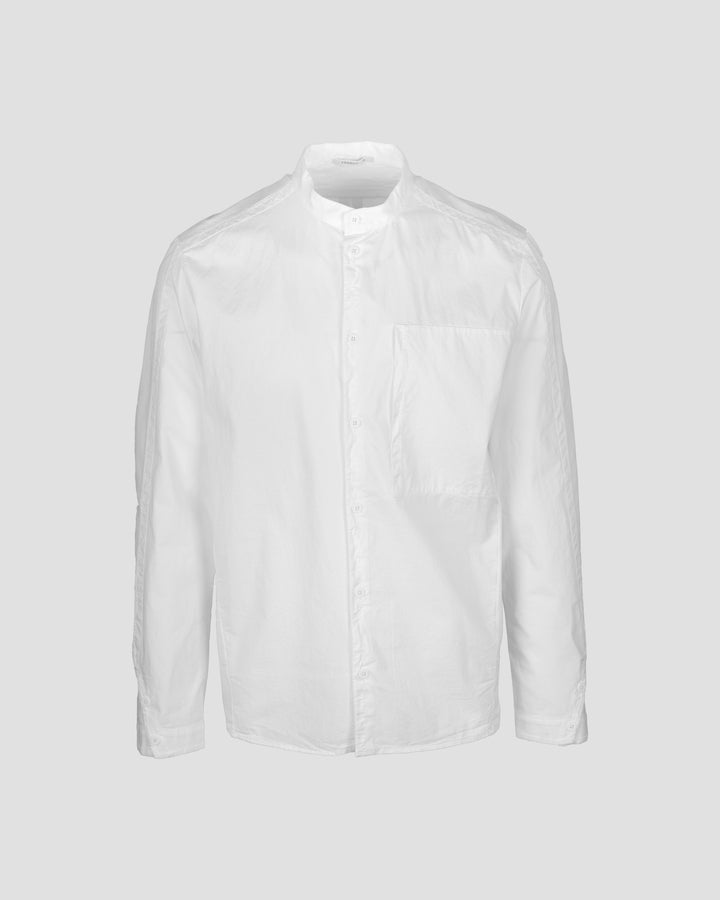 Chemise à col mandarin à coupe régulière - Blanc