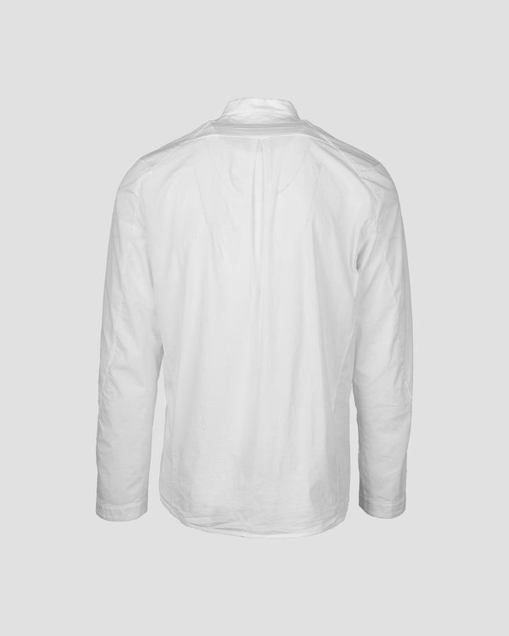 Regular-fit mandarin collar shirt - White