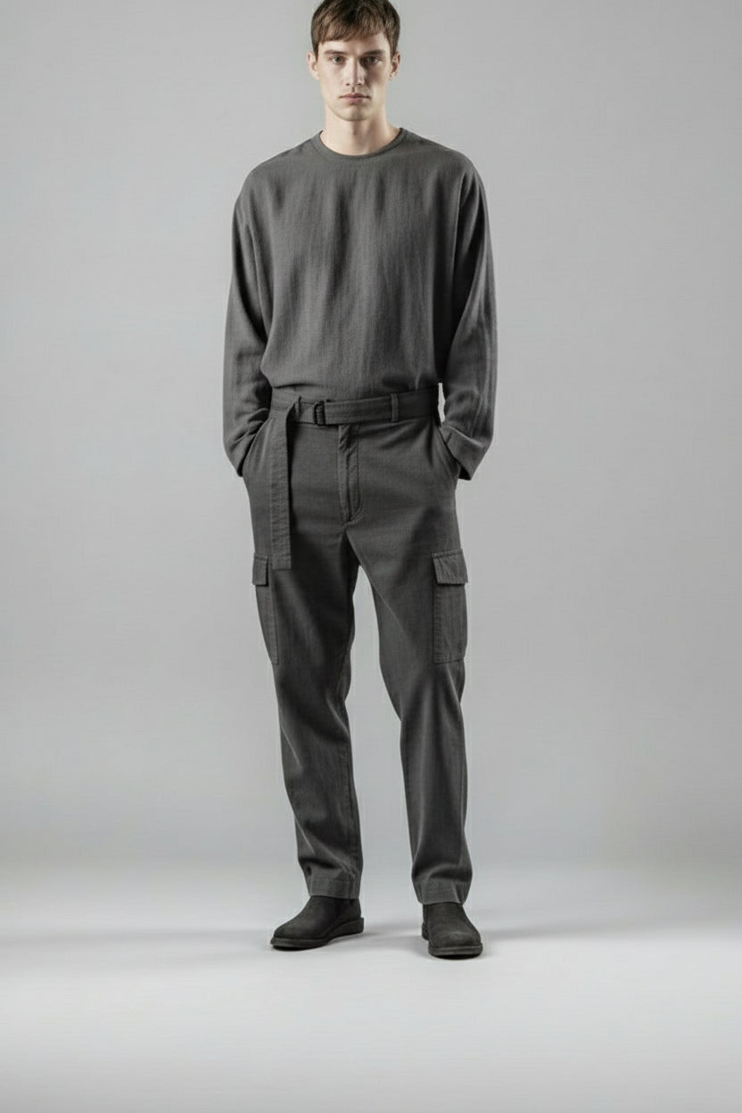 HANNES ROETHER DRAWSTRING TROUSERS - ALIEN