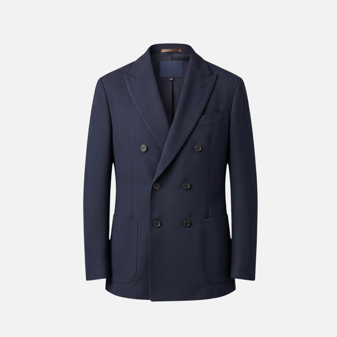 DOUBLE-BREASTED BLAZER - NAVY