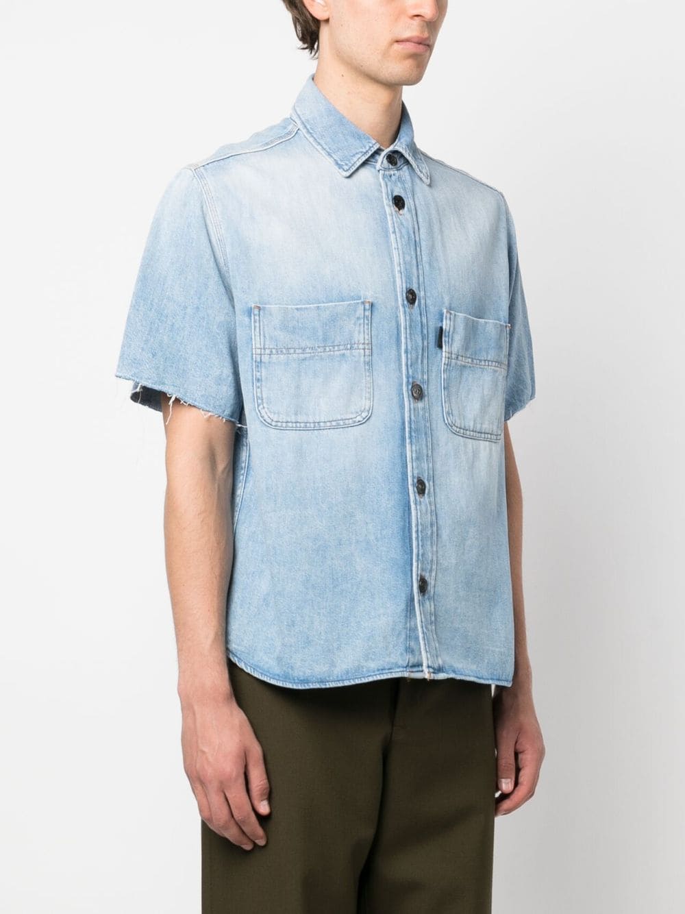 RYAN short-sleeve shirt - Denim light blue