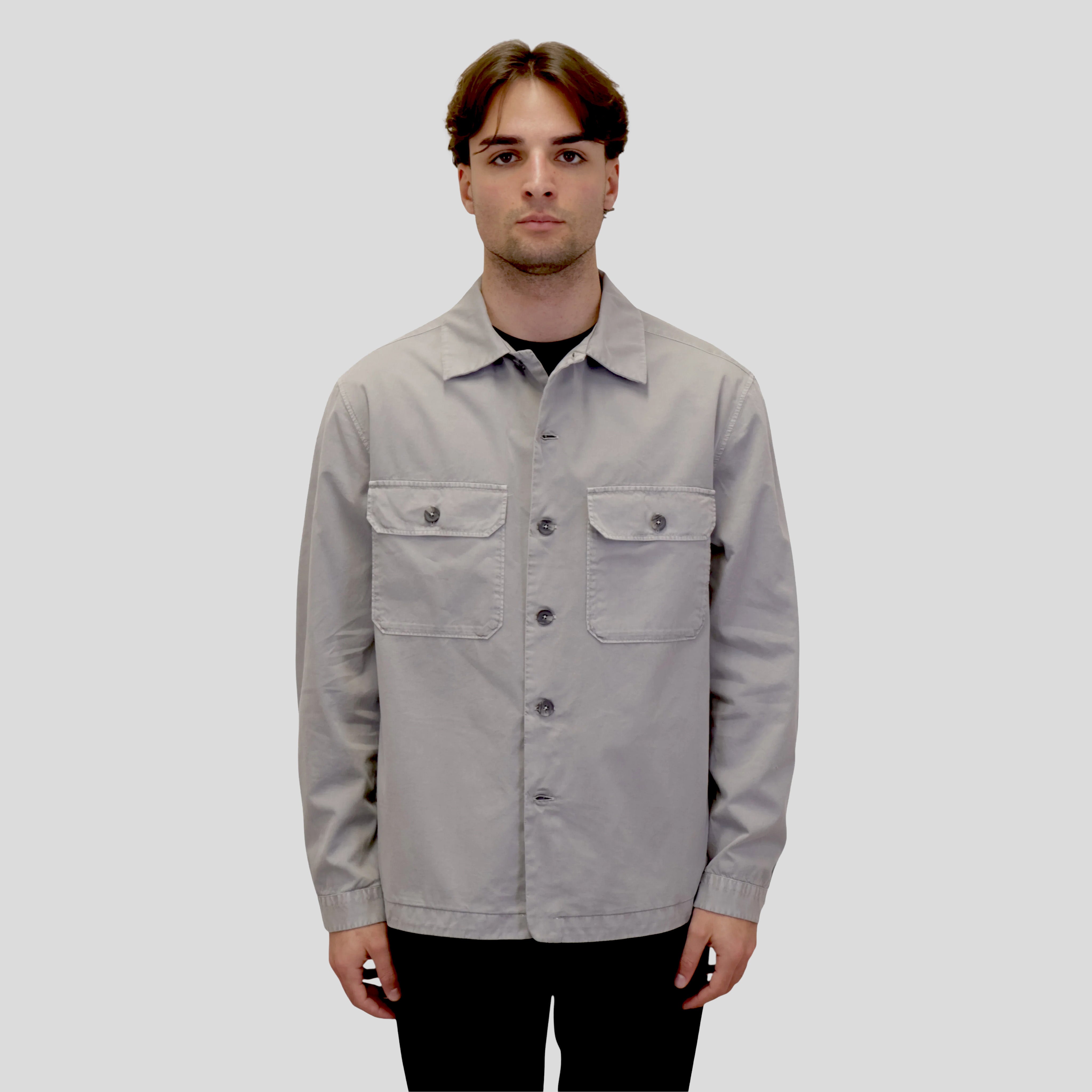 COTTON OVERSHIRT - GREY