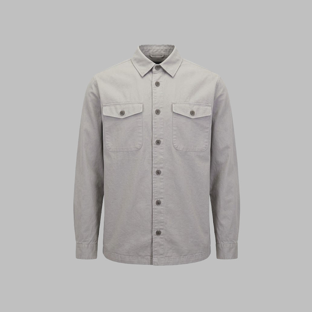 XACUS PURE COTTON OVERSHIRT - GREY