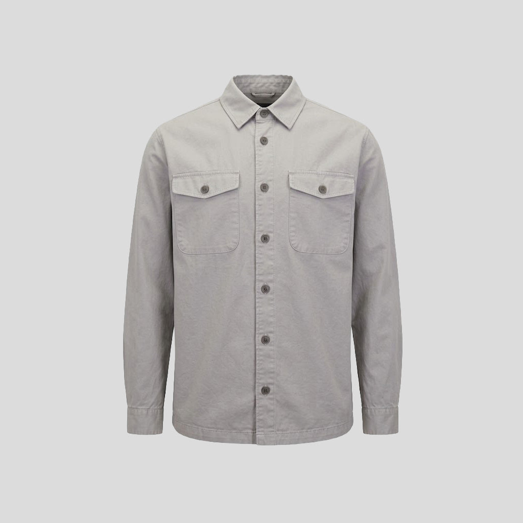 XACUS PURE COTTON OVERSHIRT - GREY