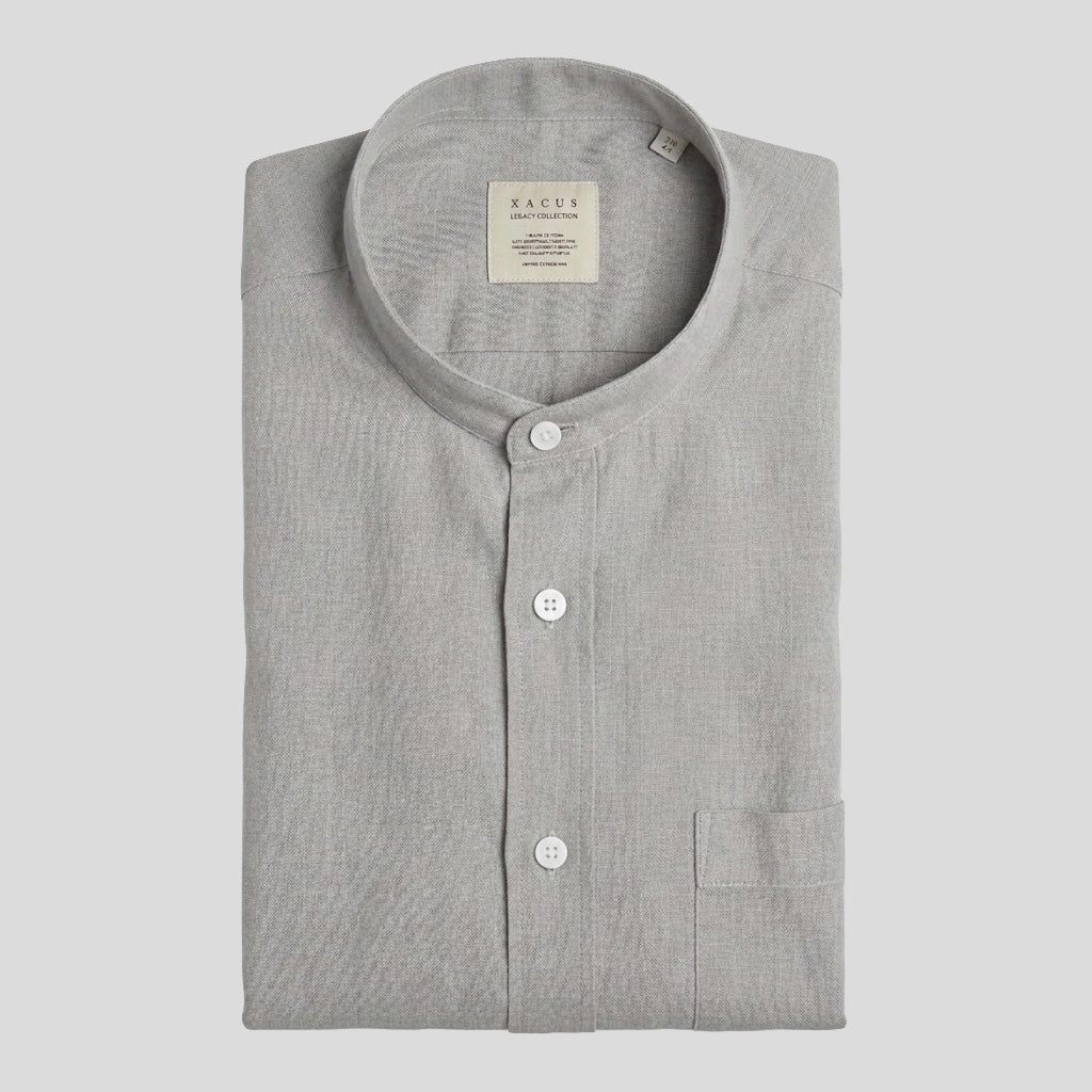 XACUS PURE COTTON OVERSHIRT - GREY