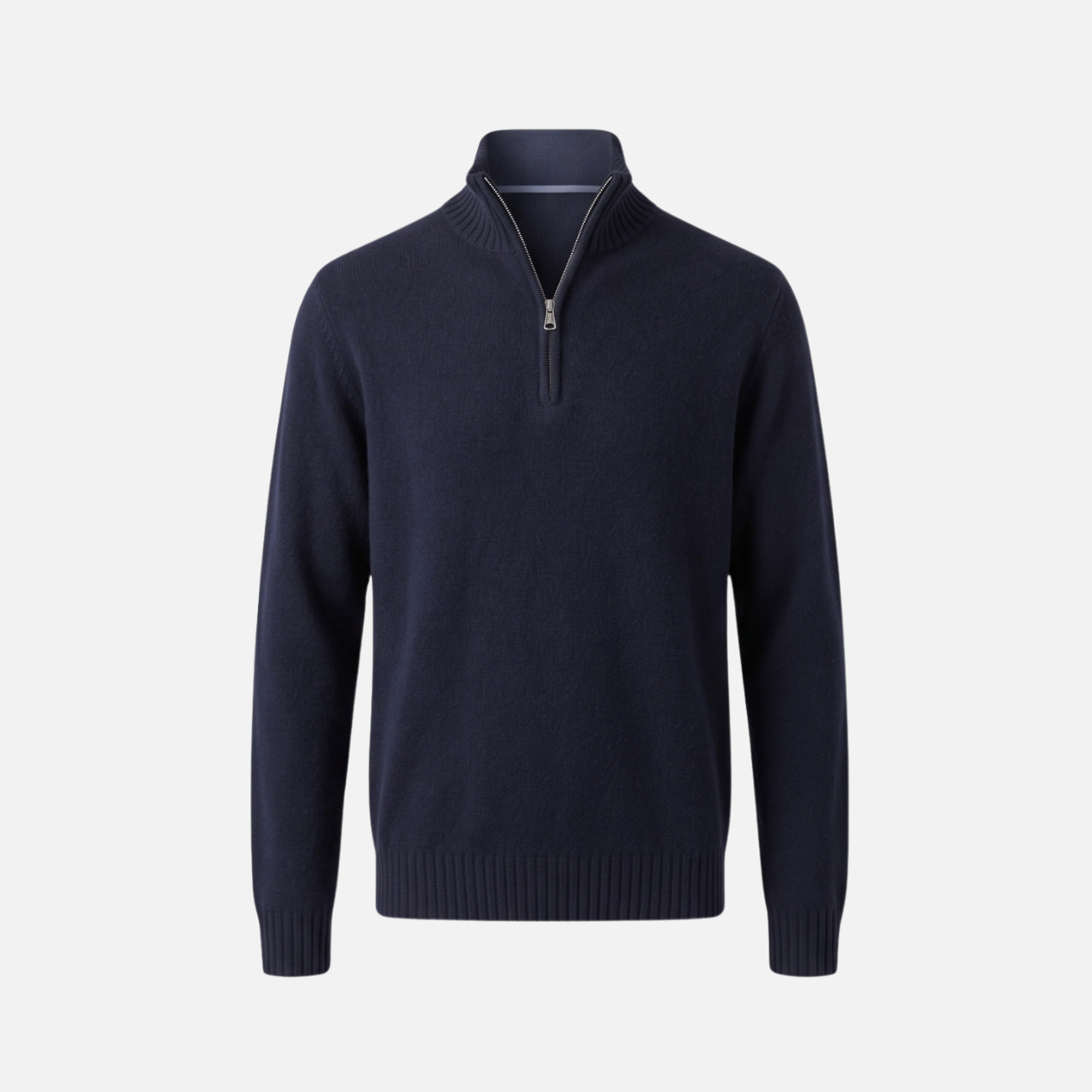 QUARTER ZIP SWEATER - NAVY