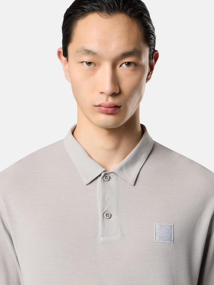 Stone Island Ghost long-sleeve polo shirt - Dust
