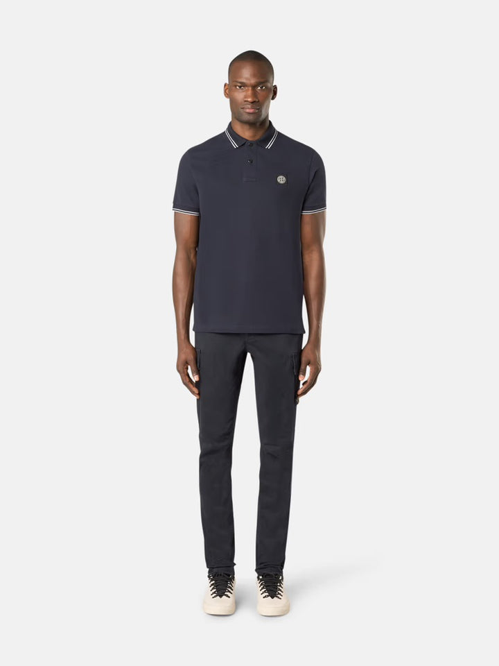 Polo slim avec patch Compass - DARK BLUE