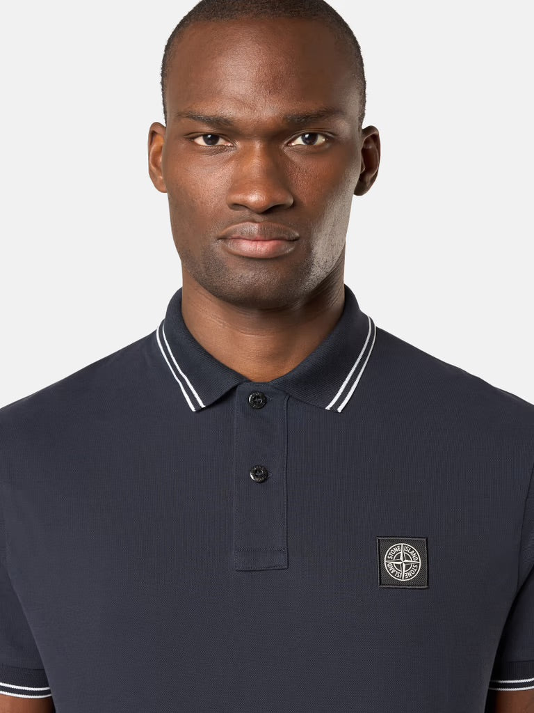 Polo slim avec patch Compass - DARK BLUE