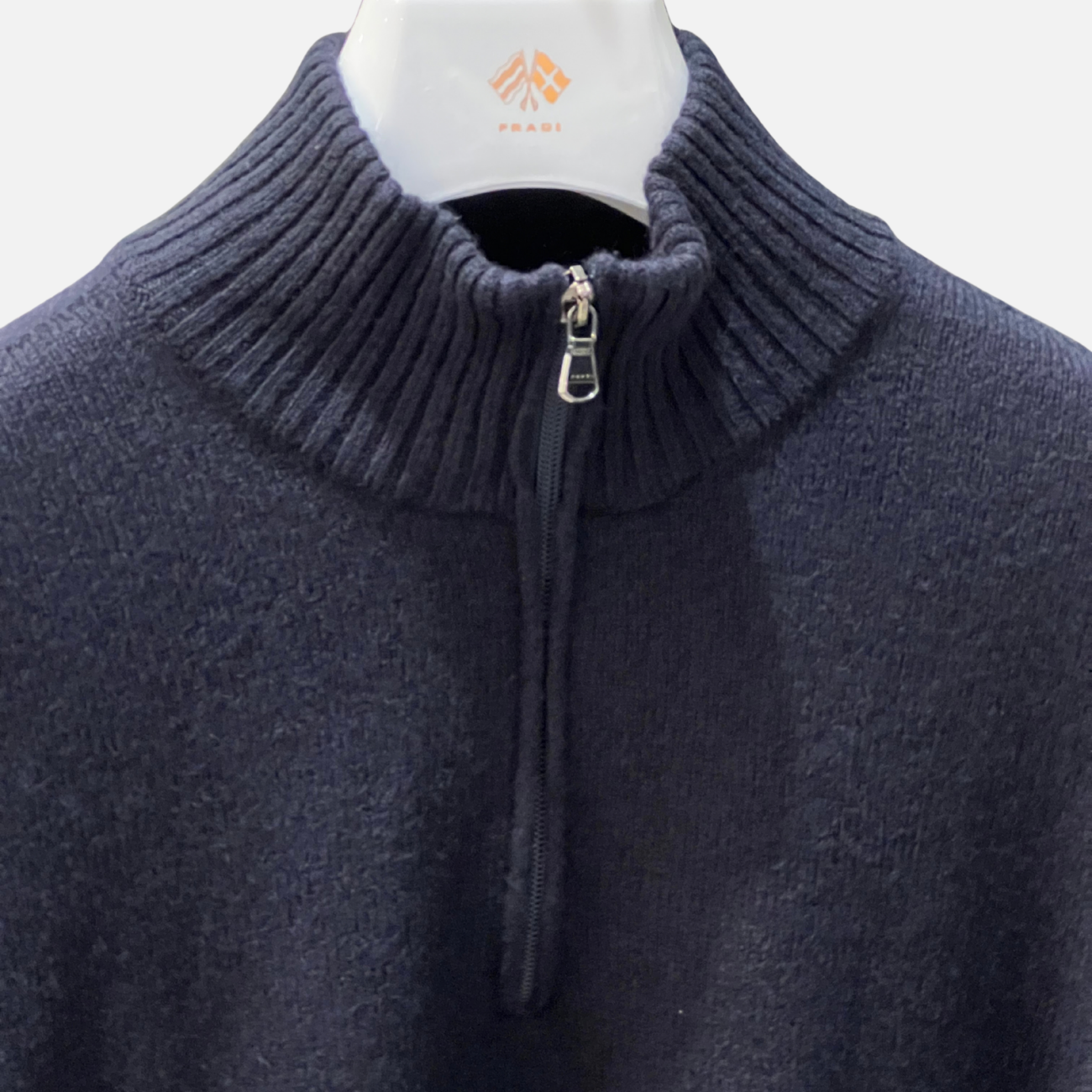 QUARTER ZIP SWEATER - NAVY