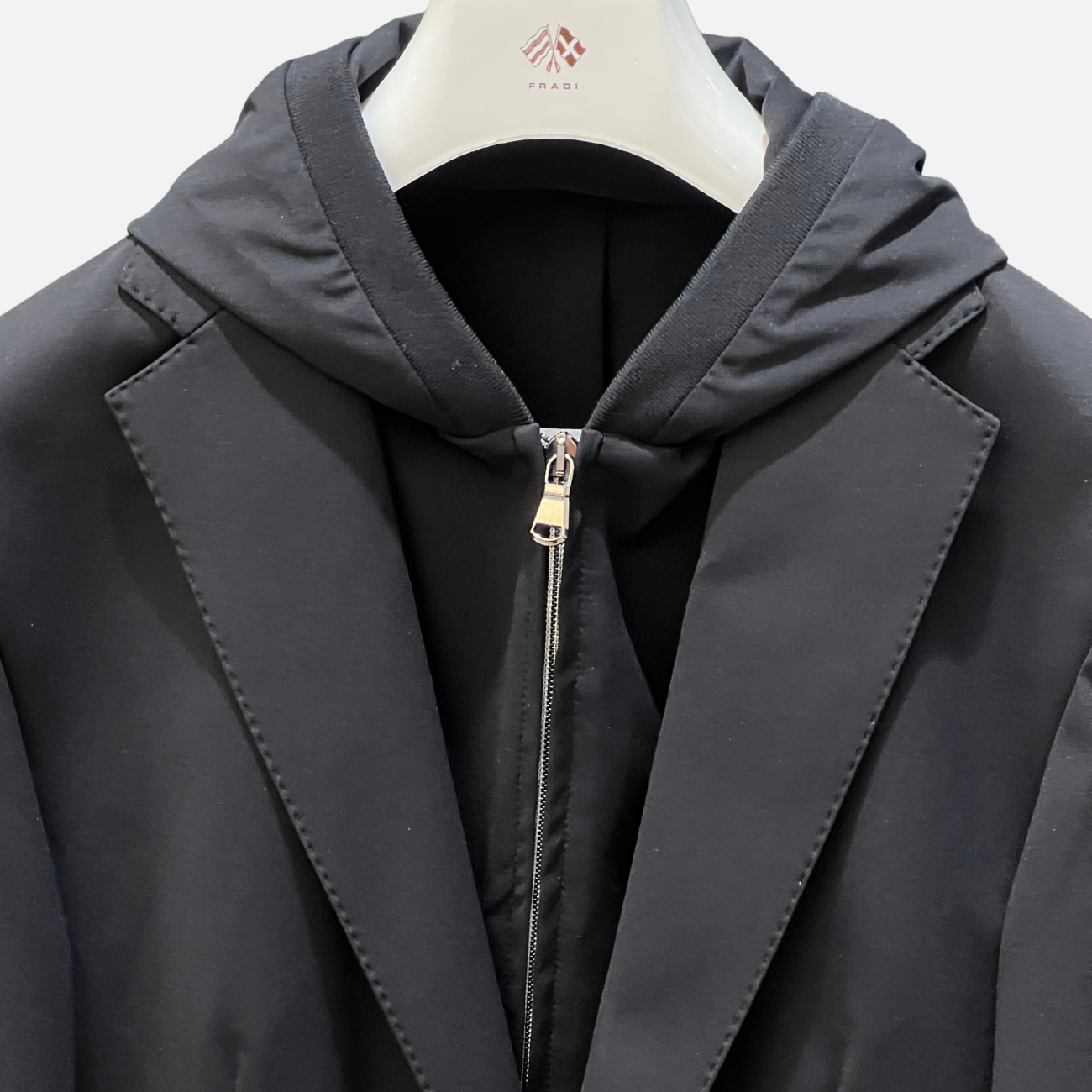 HOODED SPORTS JACKET - BLACK