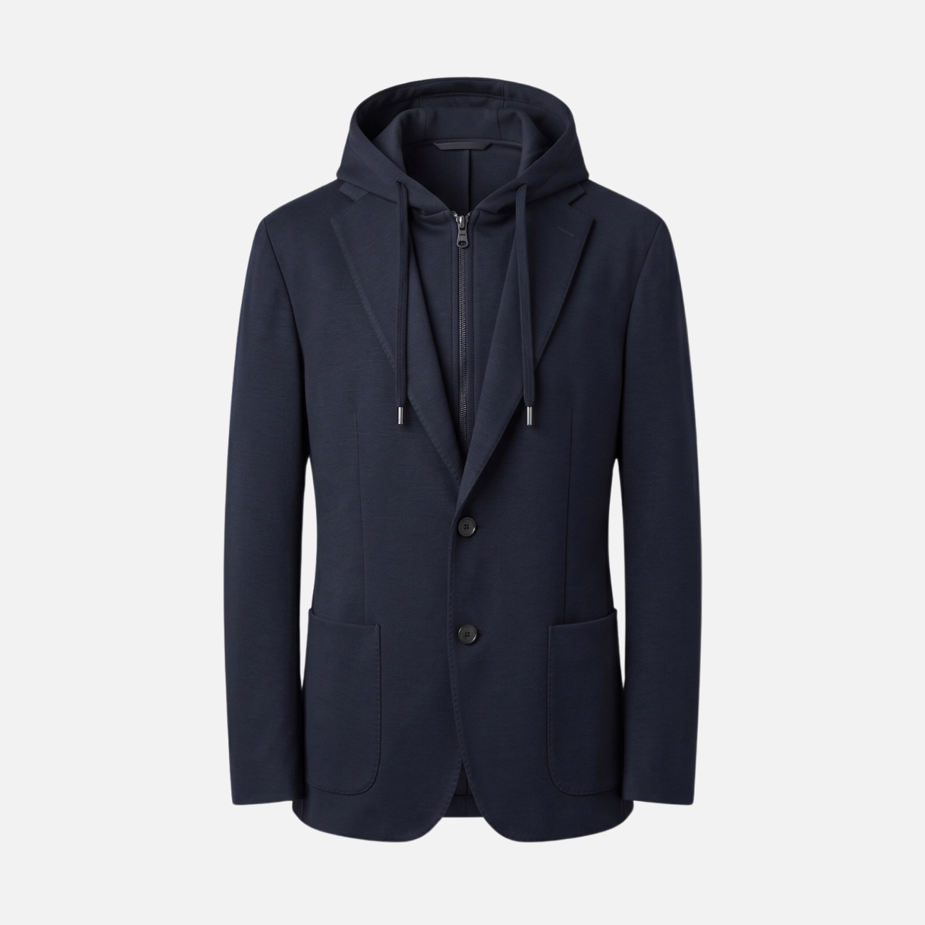 HOODED SPORTS JACKET - NAVY