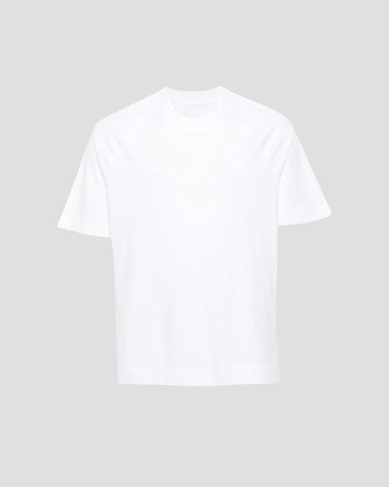 raglan-sleeve cotton T-shirt - LATTE