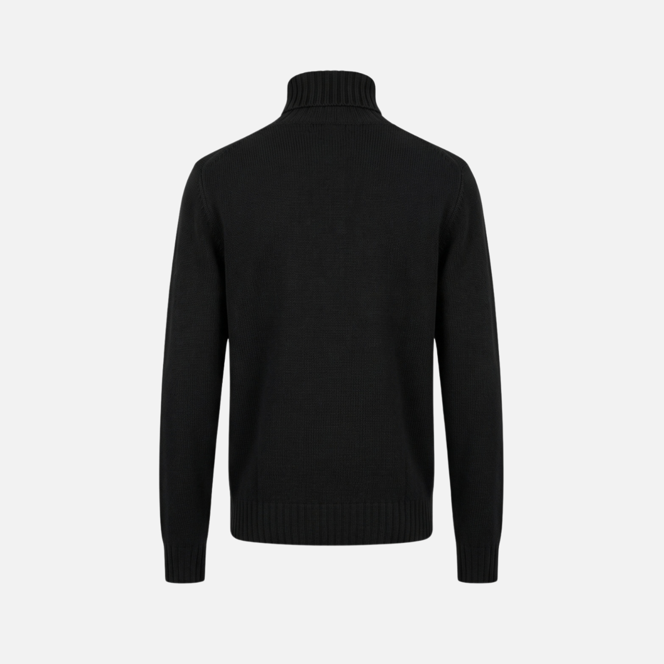 VIRGIN WOOL TURTLENECK - BLACK