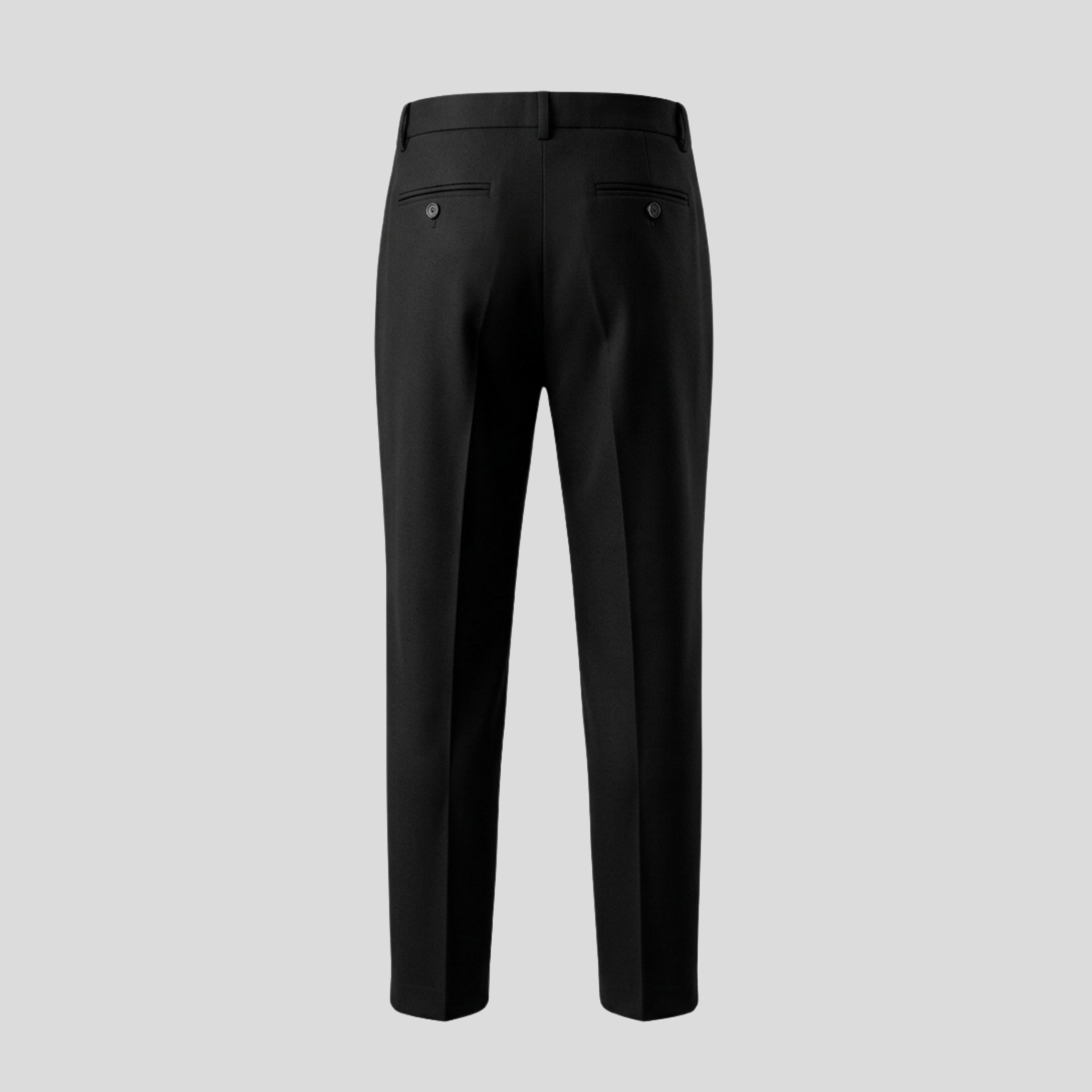 WOOL PLEATED TROUSERS - BLACK