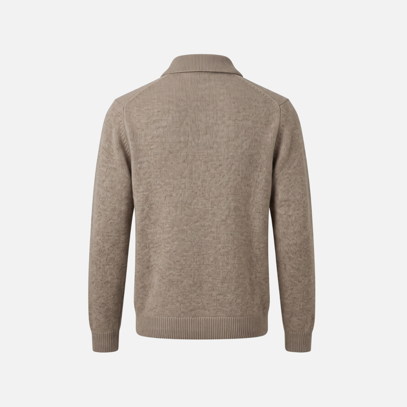 CASHMERE BLEND BUTTON-UP CARDIGAN - MUD
