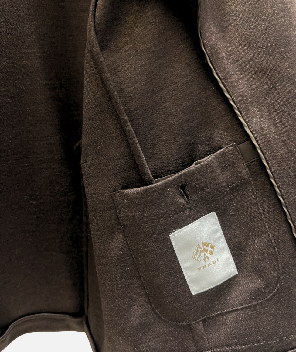 DOUBLE BREASTED VIRGIN WOOL BLAZER - BROWN