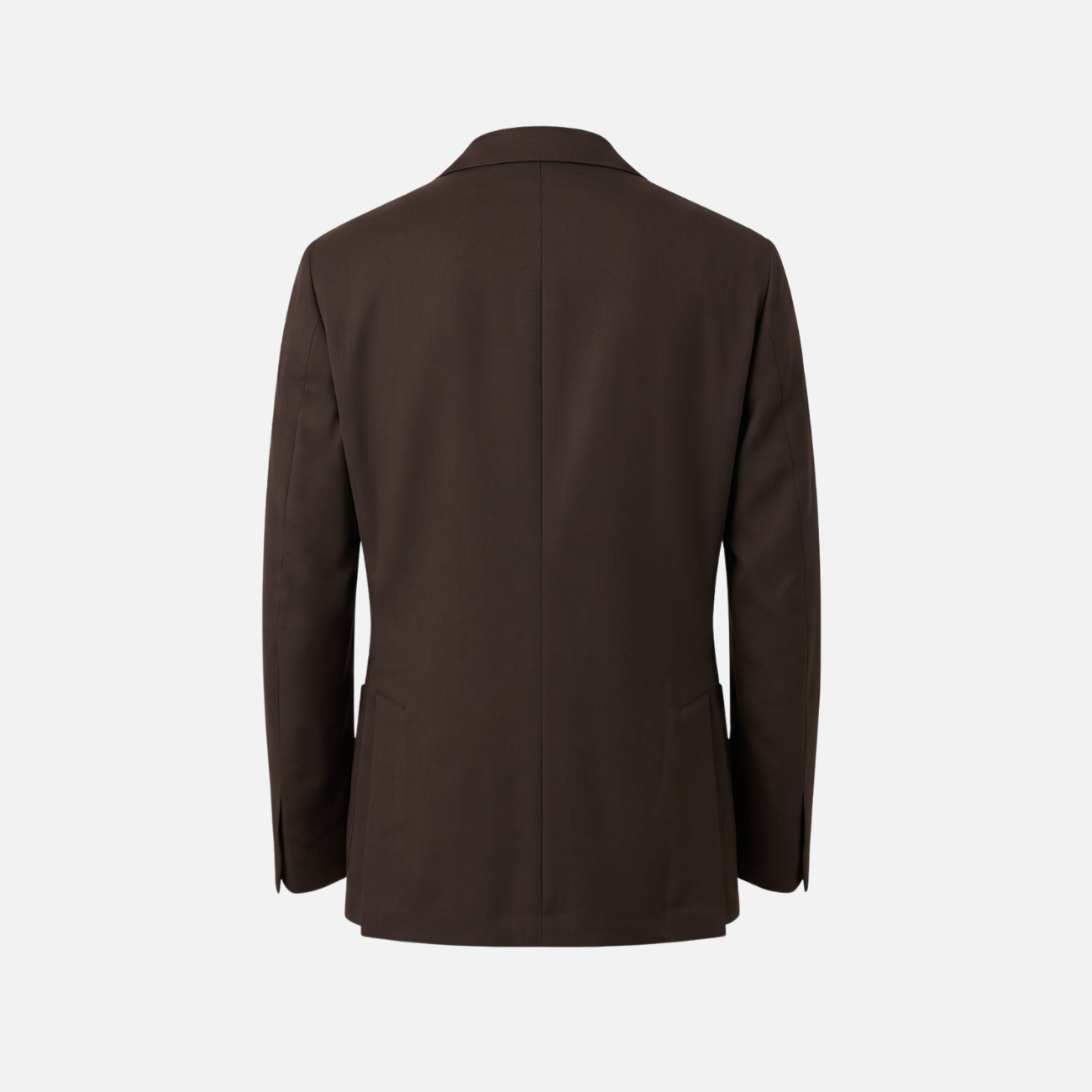 SINGLE BREASTED WOOL SUIT - BROWN