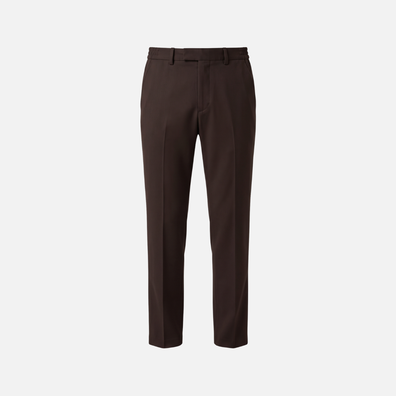 DOUBLE BREASTED WOOL SUIT - BROWN