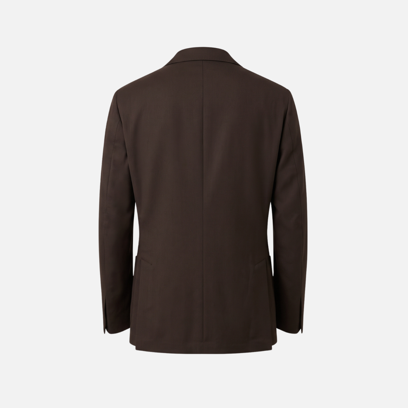 DOUBLE BREASTED WOOL SUIT - BROWN