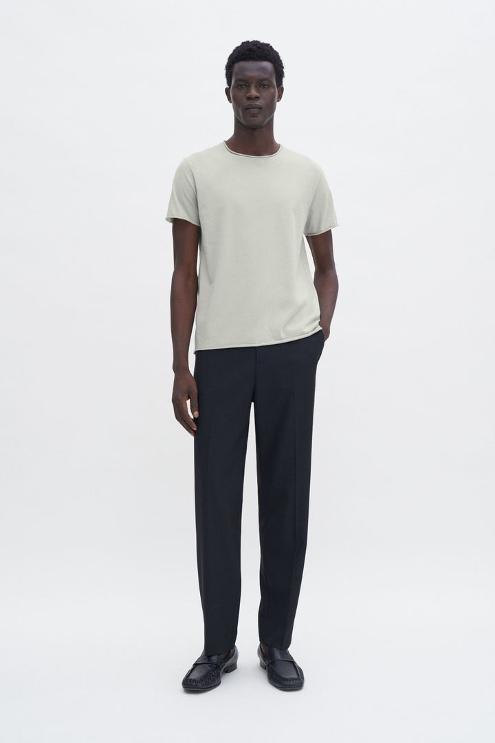 Roll Neck Tee - Faded moss