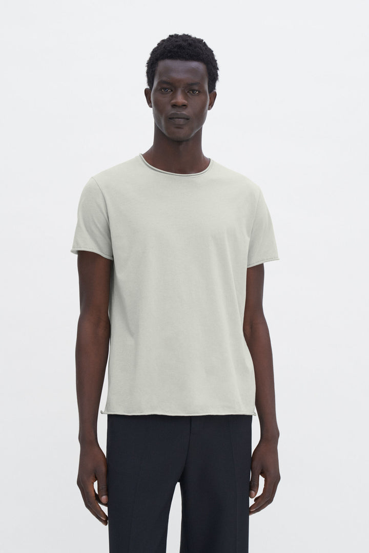 Roll Neck Tee - Faded moss