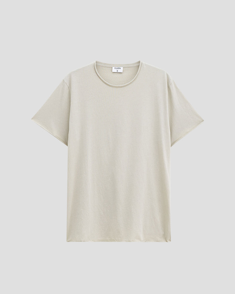 Roll Neck Tee - Faded moss