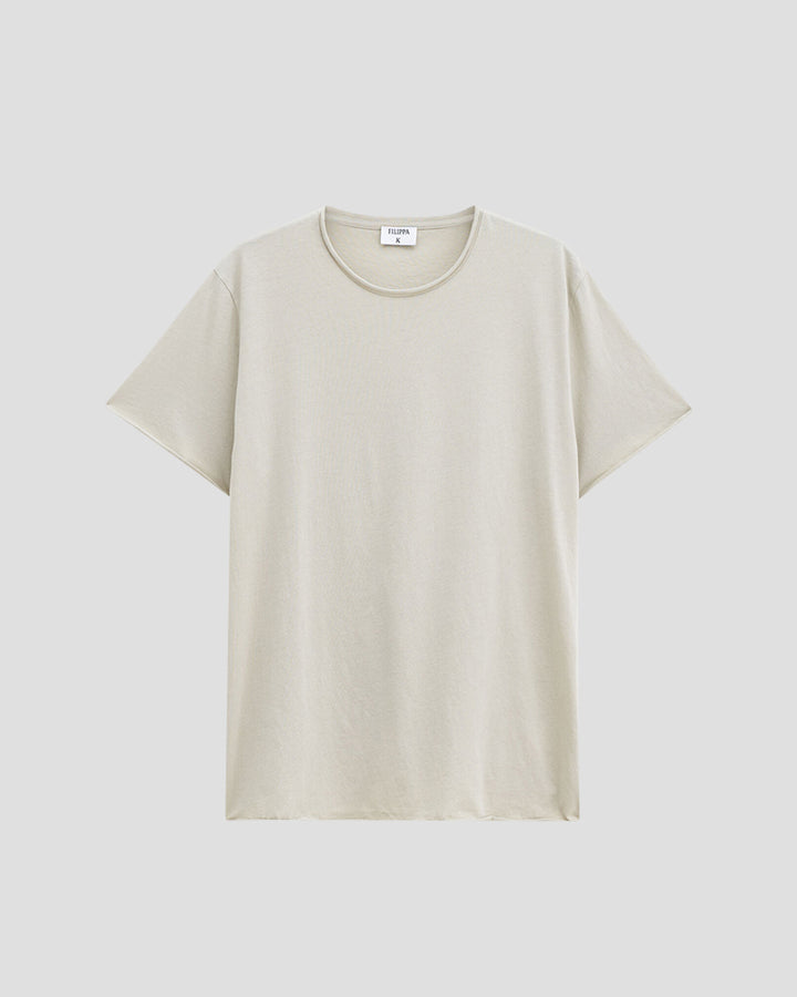 Roll Neck Tee - Faded moss