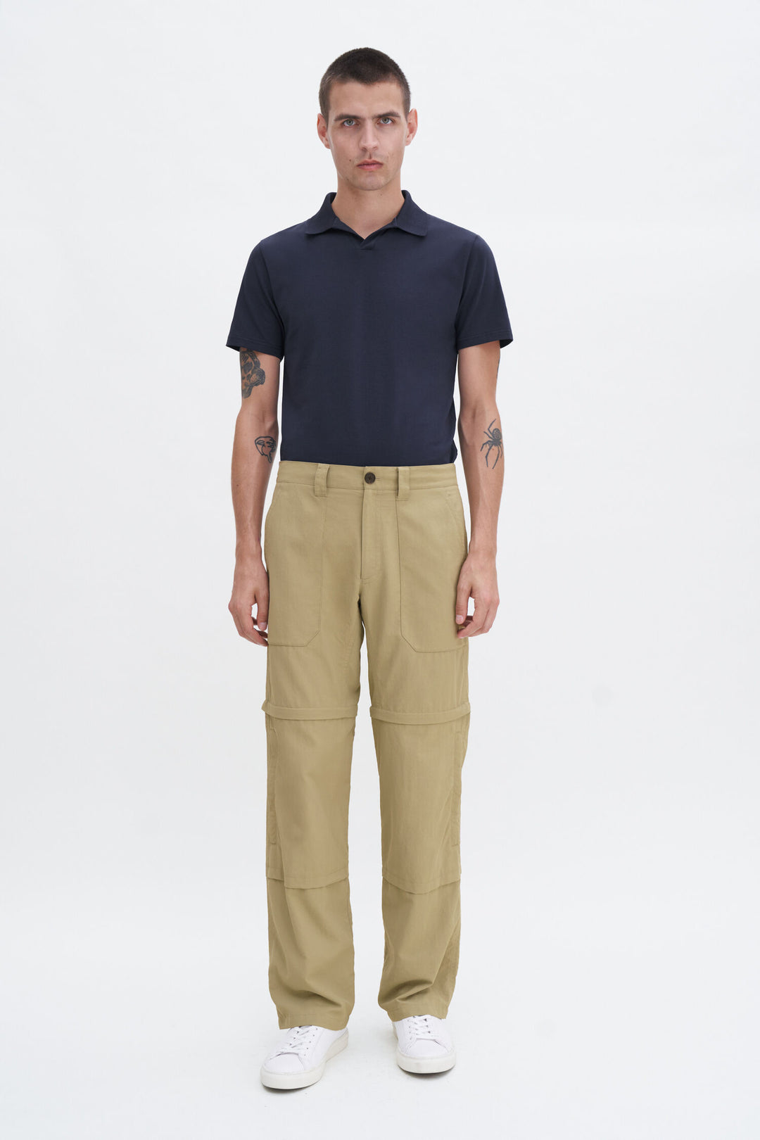 Stretch Cotton Polo T-Shirt - Dusk blue