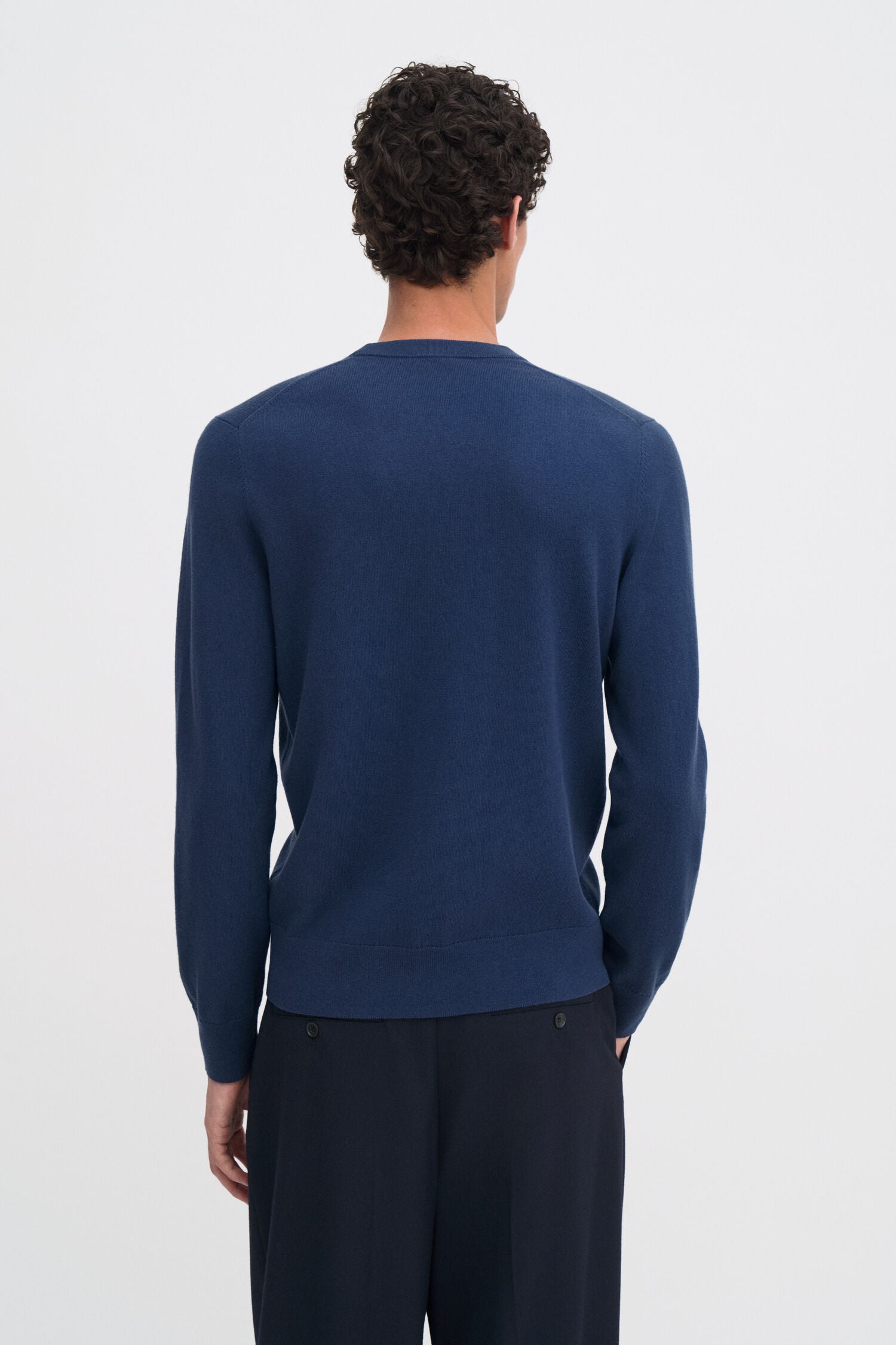 FILIPPA K COTTON MERINO SWEATER DUSK BLUE