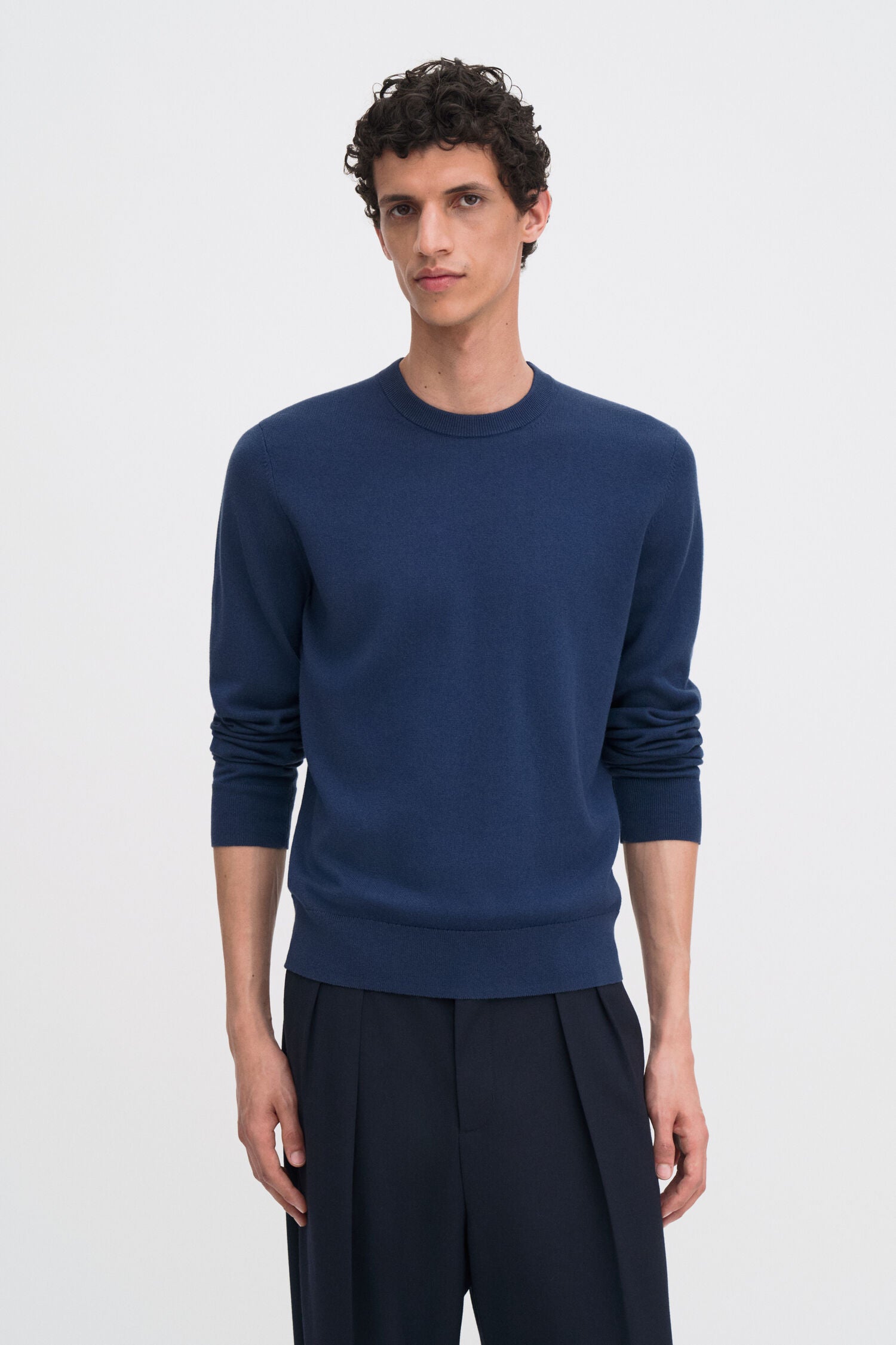 FILIPPA K COTTON MERINO SWEATER DUSK BLUE