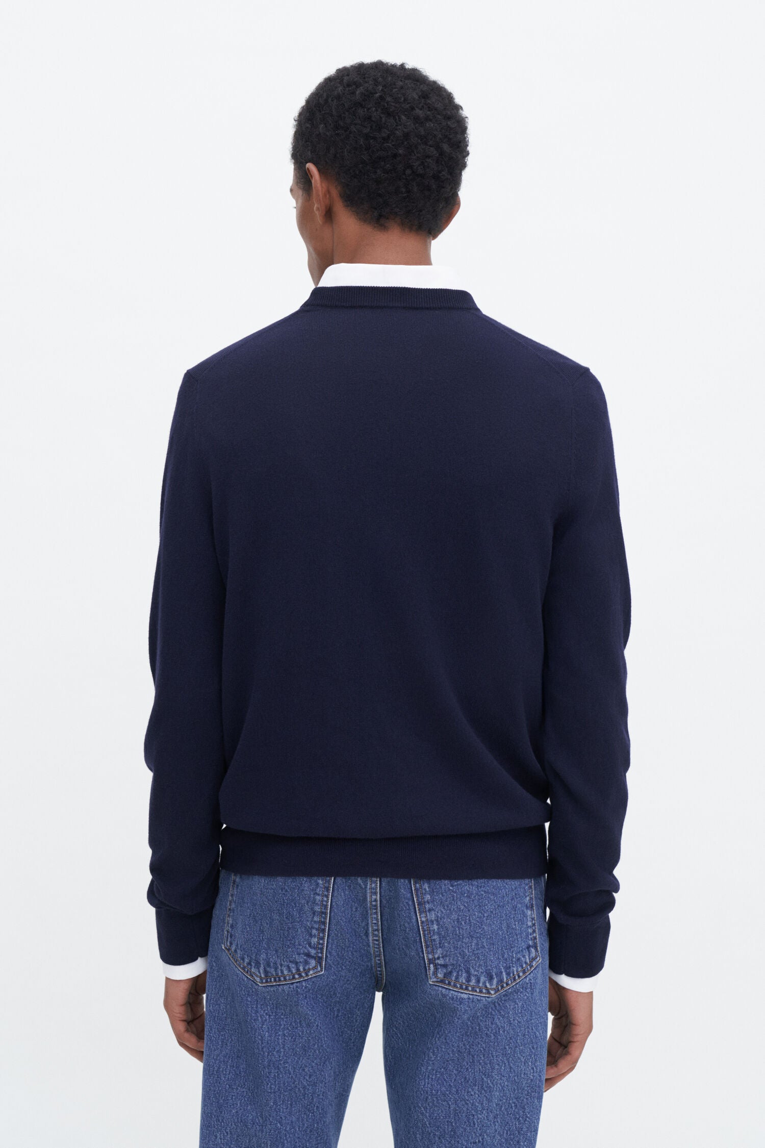 FILIPPA K COTTON MERINO SWEATER NAVY