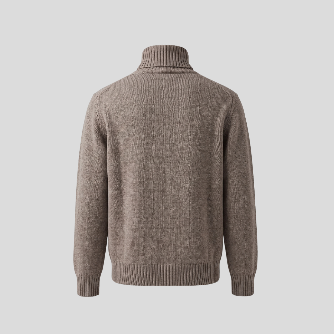 CASHMERE BLEND TURTLENECK - BEIGE