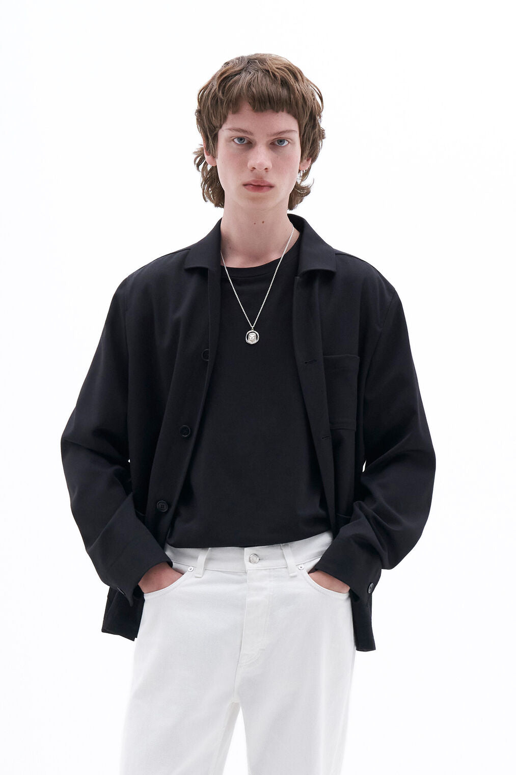 LOUIS GABARDINE JACKET - BLACK