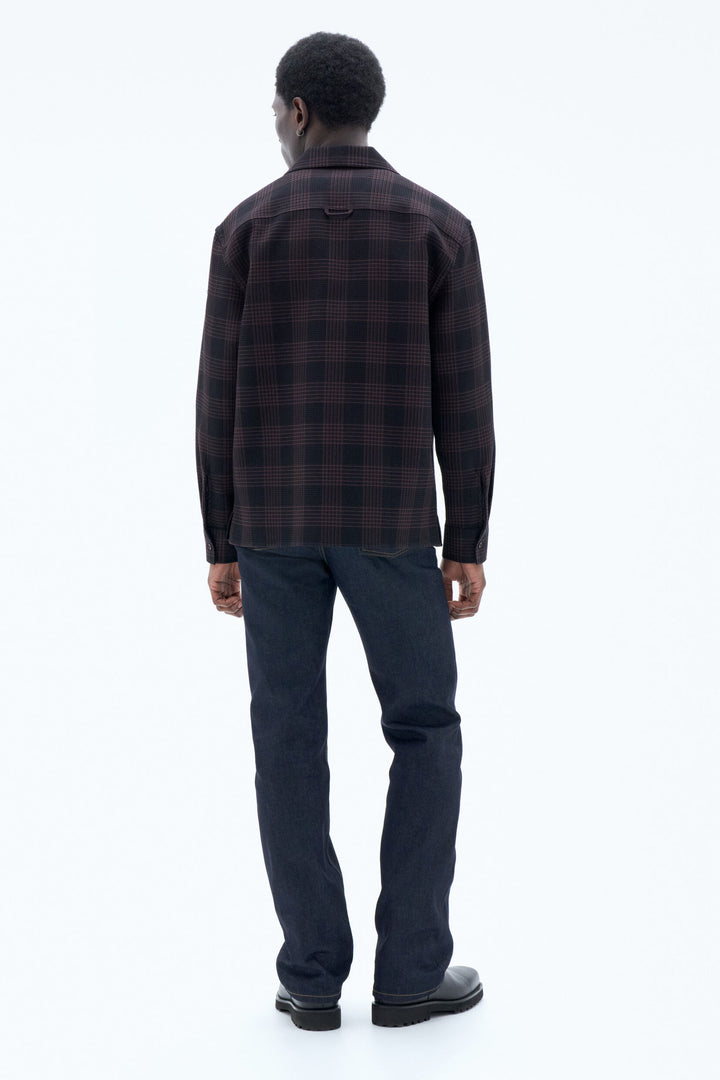 WAFFLE CHECK RESORT SHIRT - Dark Chocolate/Black Check