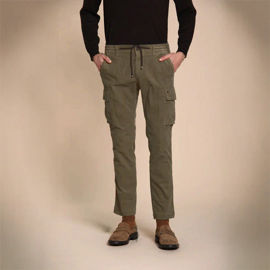 CHILE EXTRA SLIM FIT CARGO TROUSERS - MUD GREEN