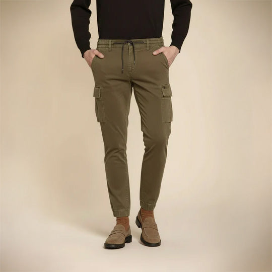 CHILE EXTRA SLIM FIT CARGO TROUSERS - MUD GREEN