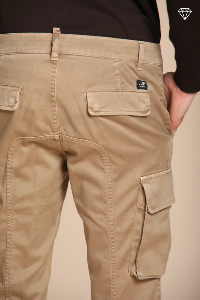 MASON’S CHILE-1 GABARDINE CARGO TROUSERS - DARK BEIGE