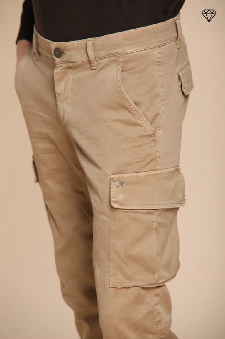 MASON’S CHILE-1 GABARDINE CARGO TROUSERS - DARK BEIGE