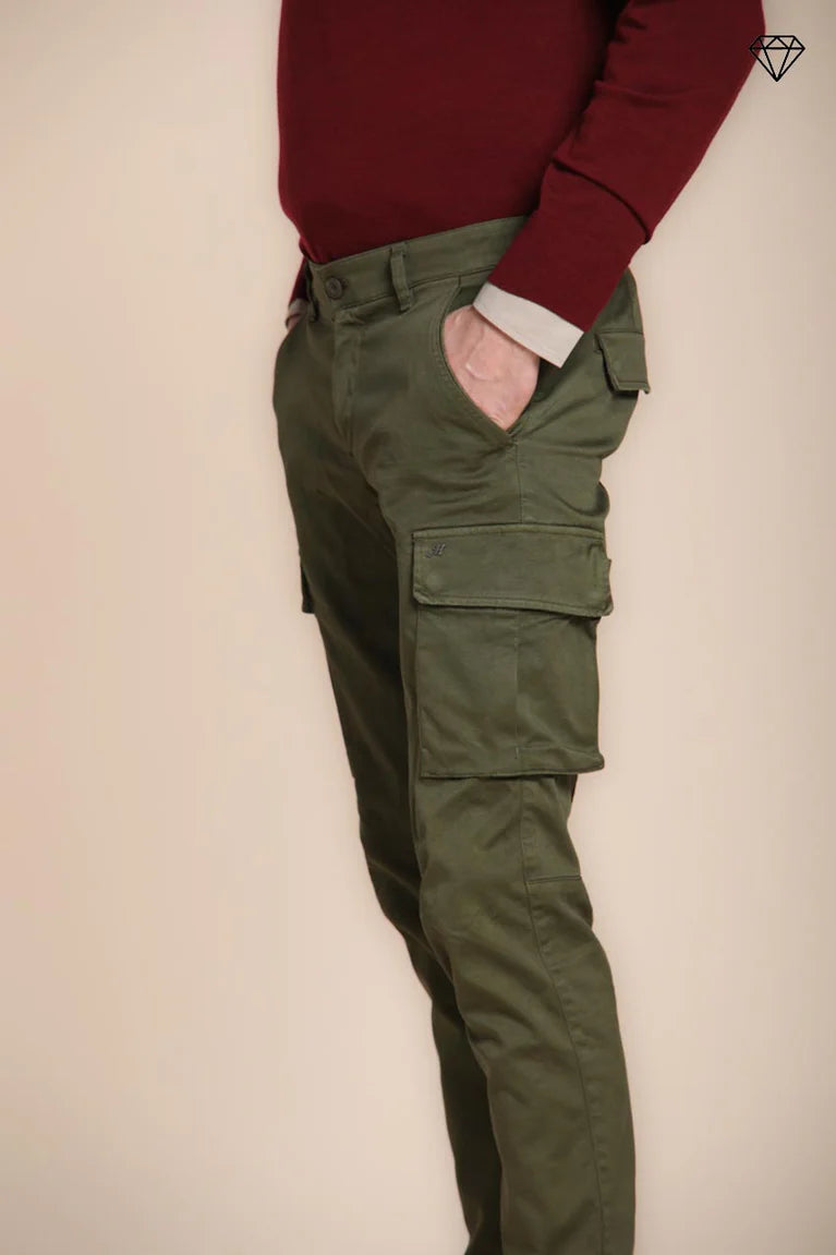 CHILE EXTRA SLIM FIT CARGO TROUSERS - OLIVE
