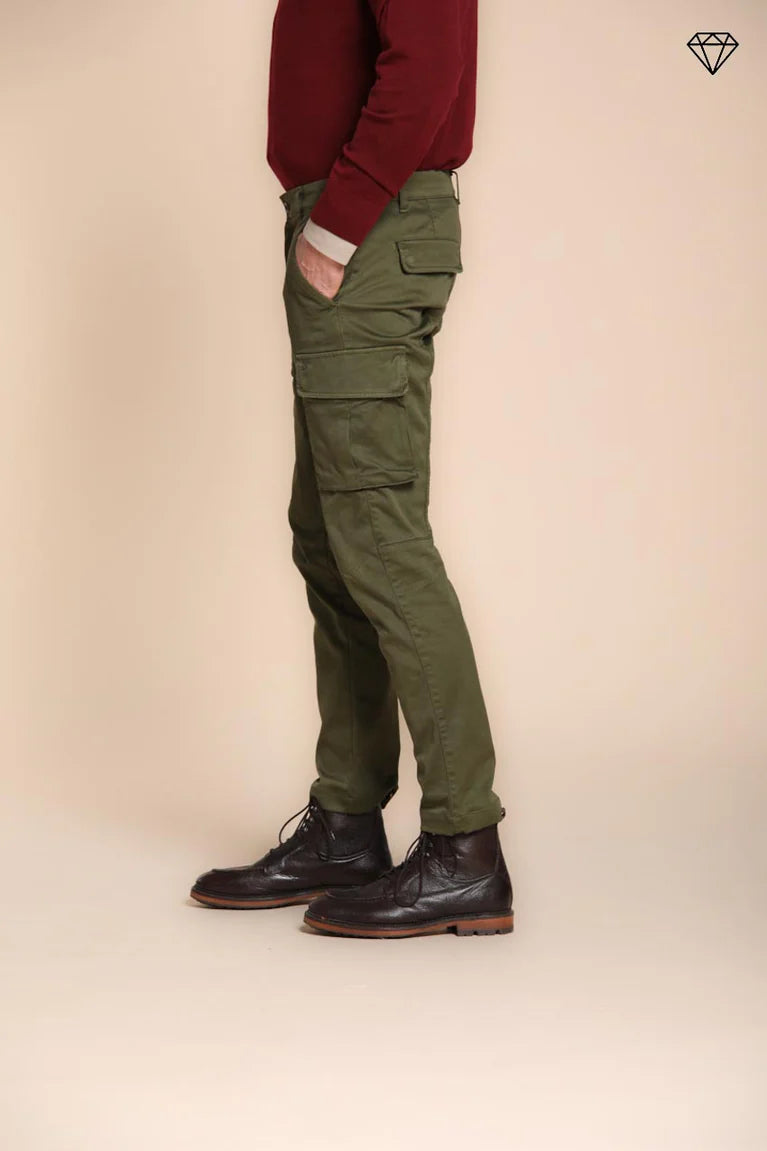 CHILE EXTRA SLIM FIT CARGO TROUSERS - OLIVE
